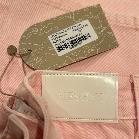 MESHKI mid rise blush jeans - Picture 4 of 6